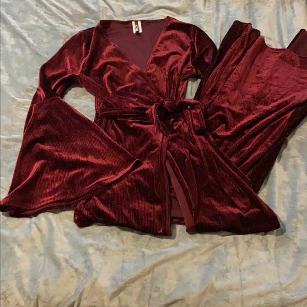 Burgundy gown